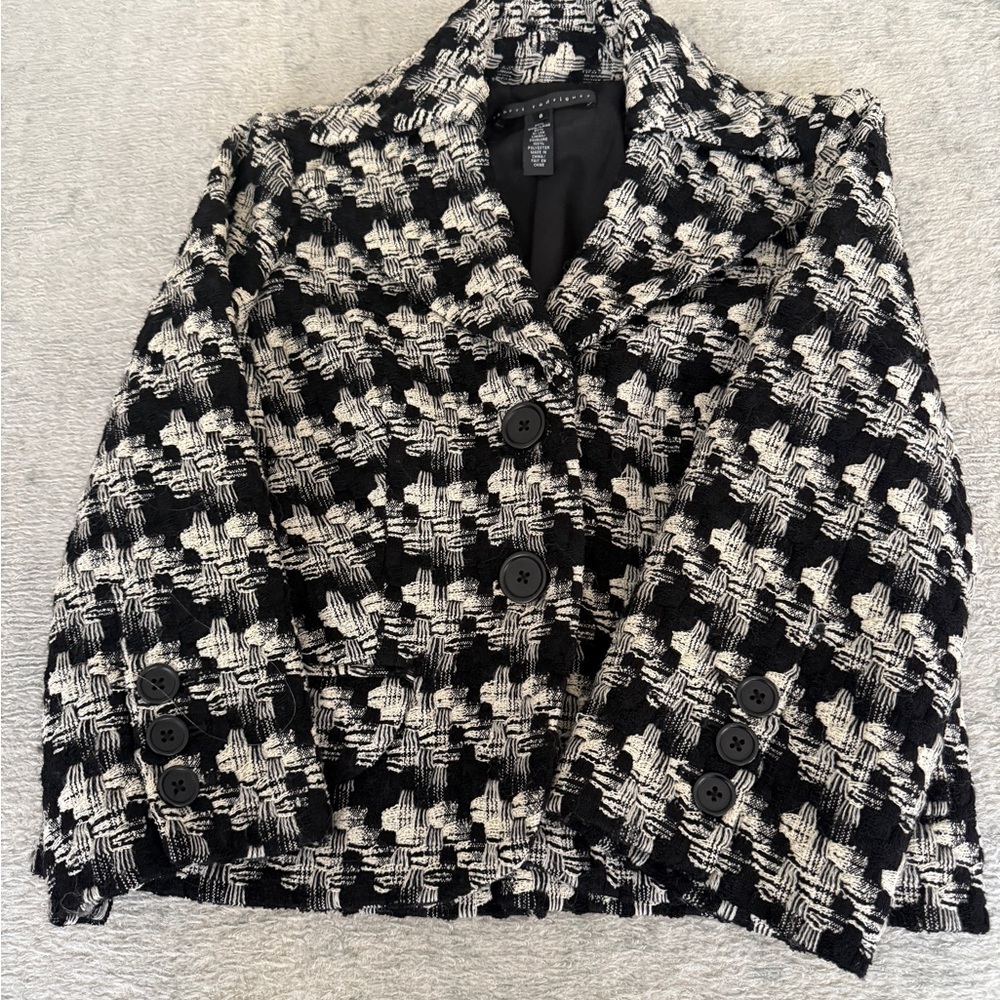 Robert Rodriguez Monochrome Tweed Blazer